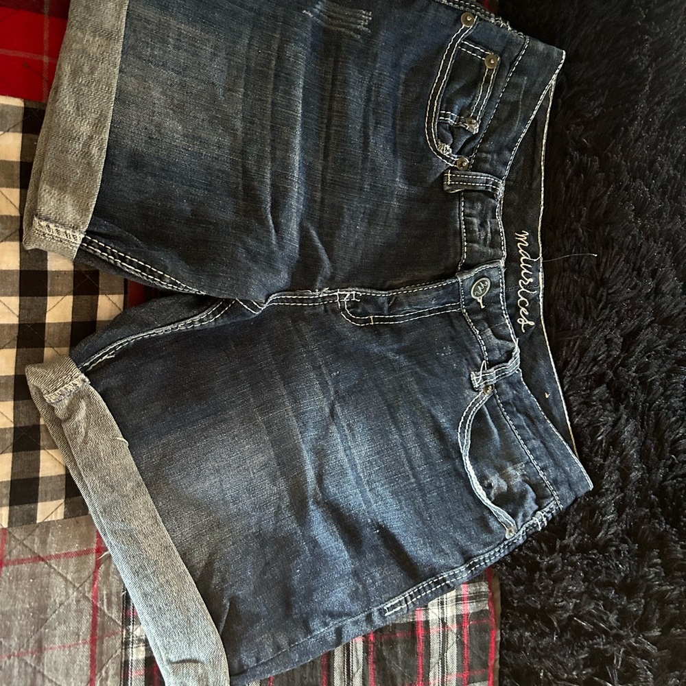 Dark Blue Denim Shorts